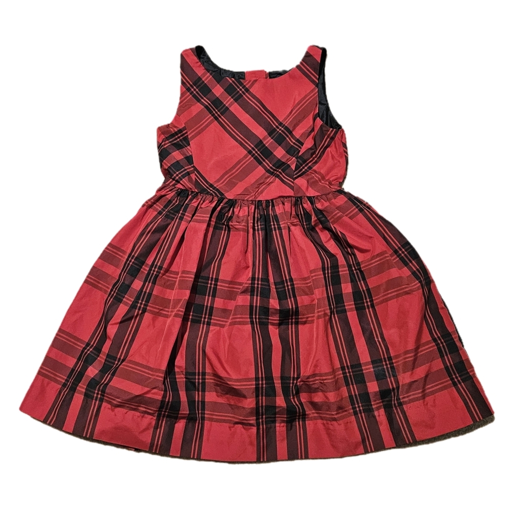 Polo by Ralph Lauren Red and Black Plaid Kids Dress Sz 6
